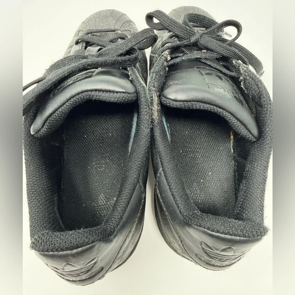 Adidas Superstar Black Sneakers 80s Street Sporty Footwear Athletic Shoes Unisex - Picture 10 of 17
